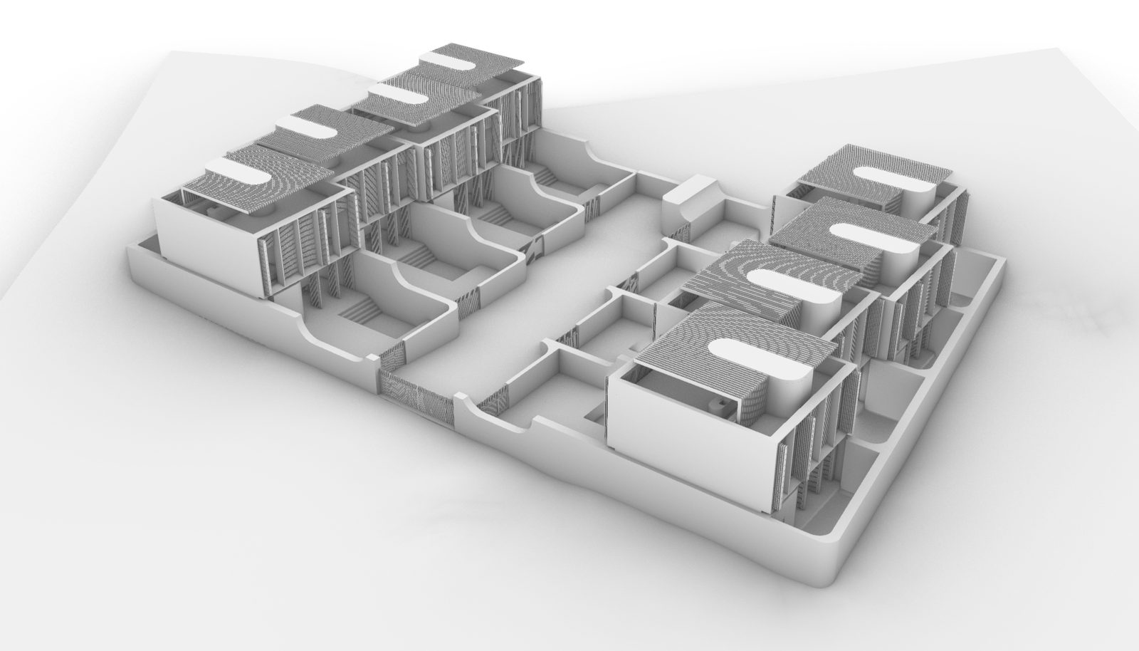 Axonometric view of Kin Villas development